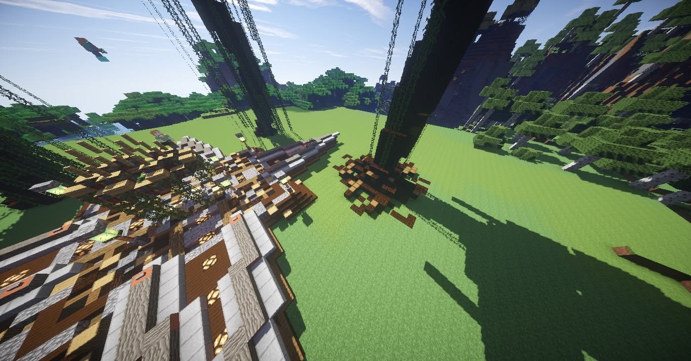 Star-shaped spawn build seen from directly above
